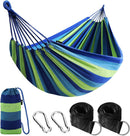 ANYOO Cotton Camping Hammock Portable with Tree Straps Holds 660lbs — 1