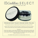 Cadillac Premium Boot and Shoe Cream Shoe Polish | Made in USA | Leather Polish and Conditoner | Restores Shine & Color | Navy — 3