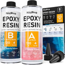 Nicpro 8 Ounce Crystal Clear Epoxy Resin, Food Safe Resin — 1