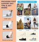 HiRui Arch Support Braces (Pair) for Plantar Fasciitis Relief - Adjustable Neoprene Arch Support Wraps with Gel Pads for Flat Feet High & Fallen Arch, Wear Over or Under Socks, Fits All Shoes (Black) — 6