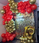 Red and Gold Balloon Arch Kit, ADOINBY 140Pcs Gold Balloon Red Balloon Confetti Balloon 18 12 10 5 Inch Different Size Balloons for Valentine's Day Wedding Birthday Engagements Anniversary Decoration — 5