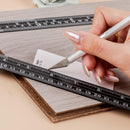 Mr. Pen- Metal Straight Edge Ruler, 4 pcs, 6", 8", 12", 14", Black | 6, 8, 12, 14 inch — 7