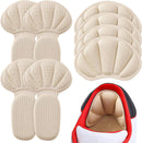Adhesive Back of Heel Cushion Pads, Heel Grips Inserts for Too Big Loose Shoes,4pcs-Beige+4pcs-Beige — 1