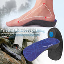 RooRuns 3/4 Plantar Fasciitis Insoles, Arch Support, Orthotic Shoes Inserts - Blue — 8