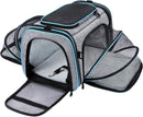 Airline Approved Pet Carrier, Large Soft Sided Pet Travel TSA Carrier 4 Sides…