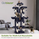 Globlazer Big XXL Cat Tower for Indoor Multiple Cats, F80, Dark Grey — 7