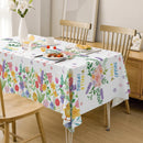 Summer Party Decorations - Summer Decorations for Home - 2 Pack Disposable Plastic Tablecloth | Floral Tablecloth for Mothers Day Wildflower Butterfly Birthday Garden Party Decorations | Red and Purple — 7