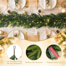 N&T NIETING 9FT Christmas Norfolk Pine Pre-Lit Garland with 70 LED Lights Real Touch Prelit Garland Christmas Greenery Garlands for Table Mantle Fireplace Stairs Indoor Outdoor Xmas Decorations — 4