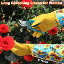 DLY Garden Gloves for Women,Gardening Gloves,Gardening Gift for Lady,Blue,M
