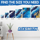 FIXSMITH Stretched White Blank Canvas - 11x14 Inch, 8 Pack, Primed,100% Cotton,5/8 Inch Profile of Super Value Pack for Acrylics,Oils & Other Painting Media | 11"x14" — 5