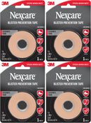Nexcare Blister Prevention Tape, Waterproof Foam Medical Tape, Latex-Free, Sticks Firmly to Skin to Help Prevent Blisters - 1 in x 5 yds, 4 Rolls of Tape | 4 Pack — 1