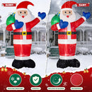 B&D 12FT Giant Christmas Inflatables Santa Claus Outdoor Decorations Built-in LED Lights, Christmas Blow Up Santa Yard Decorations with Gift Bag Inflatable Xmas Decorations for Yard Garden Lawn — 5