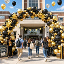 KARLURE Black Gold Balloons Arch Kit Garland with 22Inch Gold Star Balloons — 8