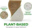 AIRNEX Natural Kitchen Sponges (12 Pack) - Plant-Based Cellulose & Coconut Scrubber Dish Sponges for Kitchen -… — 2