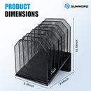 SUMMORO Inclined File Organizer for Desk, 7-Section Vertical File Holder — 2