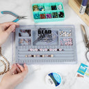 The Beadsmith Mini Bead Board, Grey Flocked — 2
