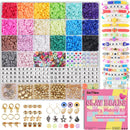 BestNow Clay Beads Bracelet Making Kit 5000 Pcs Friendship Bracelet Kits Flat Beads for Jewelry Making Polymer… — 1