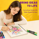 Pagather Acrylic Paint Markers, 168 Colors Dual Tip Fine & Brush Pens Set — 8