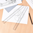 Unjoo Clear Plastic Ruler 6 Inch+12 Inch Straight Ruler, for School, Office | 6inx12in/2pcs | 6inx12in — 6