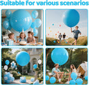 Light Blue Balloons 9pcs 36 Inch Extra Large Big Jumbo Giant Baby Sky Aqua Blue Balloons for Graduation Baby Shower Gender Reveal Weddings Birthday Party Decorations | 36inch（Giant） | D08-light Blue — 6