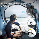 Camping Fan Rechargeable, 20000mAh Battery Powered Portable Fan with LED Light & Hook, 4-Speed 270° Adjustable, Camping Essentials for Tent, Travel, Car, Outdoor, Indoor, BBQ, Fishing, Jobsite — 4