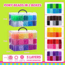 Simetufy 14000Pcs Pony Beads Bulk 50 Colors for Craft Kandi Bracelet Making — 3