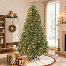 Hykolity 6 ft Christmas Tree with 1,032 Branch Tips, 250 Warm White Led Lights, Hinged Design and Sturdy Metal Stand — 4
