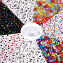 DECYOOL 1900pcs 7 Colors Round Letter Beads for Bracelets Jewelry Making — 1