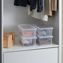 Simplify Storage Bins with Lids | Dimensions: 13.23"x 7.5"x 4.5" |6 Pack| Stackable | Nestable Bins | Great for Clothing | Books | Household Items | Shoes | Home Organization | Clear. — 4