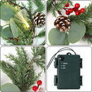 DR.DUDU 6FT Christmas Garland with Lights Mantel Decorations — 7