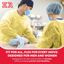Ever Ready First Aid Disposable Isolation Gown with Elastic Wrists, Universal Size, Yellow - Case of 100 — 5