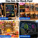 Chalkola 24 Chalk Markers for Blackboard, Chalkboard - Dual Tip Dot + Brush | 24 Colors — 8