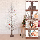 6FT Lighted Birch Tree with 1300 LED Lights, Twinkle Light Brown Christmas Tree with Timer IP44 Waterproof for Indoor Outdoor Festival Wedding Party Christmas Decorations — 4