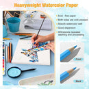 Watercolor Paper Pad, 5.5"x8.5” (24 Sheets, 140lb/300g), Spiral - Bound with Tear - Line. A Watercolor Journal and Sketchbook for Adults & Kids - Ideal for Smaller - Sized Exercises or Travel | Teal | 5.5" x 8.5" Spiral Bound — 4