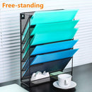 Delifox 7 Compartment Wall Mounted Hanging File Organizer for Office — 5