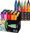 posca Acrylic Paint Markers, 8K Broad Bold Thick Chisel Tips, Artist Recommended Pens for Coloring Gifts, Fabric, Canvas, Glass, Wood or Metal, Set of 15 | 8K Tip — 1