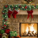 MorTime 9 FT LED Christmas Garland with Pinecones Red Berries Bows Christmas Balls Candies, Multi-Function Christmas Garland with 50 Warm White LED Lights, 180 Branch Tips — 5