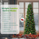 7.5ft Pre-Lit Slim Christmas Tree Douglas Fir — 5