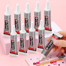 cridoz B7000 Jewelry Glue for Rhinestones,10Pack Flexible Super Glue Gel with Precision Tip Multi Function Clear Gem… — 1