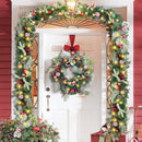 WANNA-CUL Pre-Lit 6ft Red White Christmas Garland with 30 LED Lights — 2