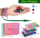 XJRLUK Glass Beads Bracelet Making Kit, 3000 pcs 72 Colors 6 mm Crystal Beads for Jewelry Making, Glass Beads Kits… — 3