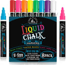 LANA & LUCA Liquid Chalk Markers - Bold Colors - 8 Pack, 6mm Tip — 1