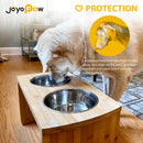 Elevated Dog Bowls, Bamboo Raised Dog Bowl Stand (10" Tall) — 3