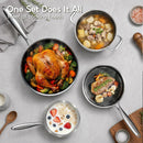 COOKER KING 7pcs Stainless Steel Cookware Set, Hybrid Pots and Pans Set — 2