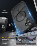 Miracase for iPhone 16 Case 6.1'', Full-Body Bumper Phone case with Built-in Full Glass Screen &Camera Control,No Gap,Compatible with MagSafe,Drop Proof 16 Cover,Black — 2