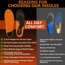 Arch Support Insert Women Men Plantar Fasciitis Insoles Standing All Day - Yellow — 5