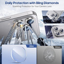 iPhone 17 Pro/17 Pro Max Camera Lens Protector Bling Diamond, Silver — 3