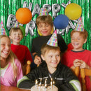 20 Pack Green Streamers Backdrop Jungle Party Decorations Foil Fringe Backdrop Curtains Photo Booth Backdrop for Birthday Dinosaur Animal St Patrick's Day Football Christmas Party Decorations | 39.4"w X 78.7"l (Pack of 20) — 5