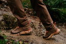 Danner Trail Trainer Mid 4" Women's Waterproof Hiking Shoes, Lightweight, Durable, Uninsulated Outdoor Footwear - Malt Brown/Orange Peel — 6