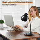 LED Desk Lamp for Home Office with Wireless Charger, Black — 6